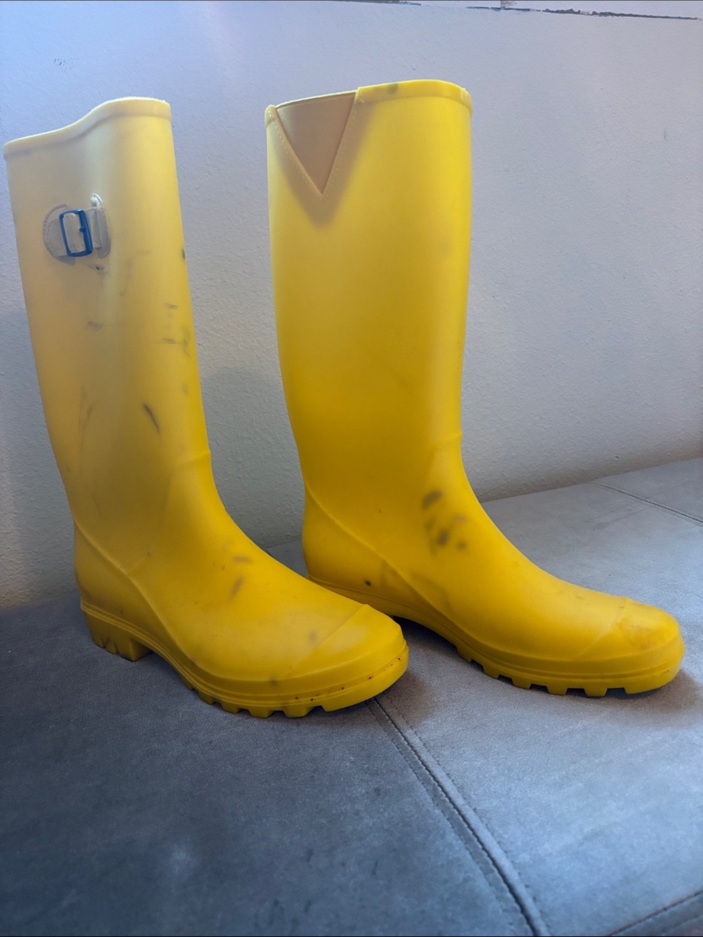 Yellow Rubber Rain Boots